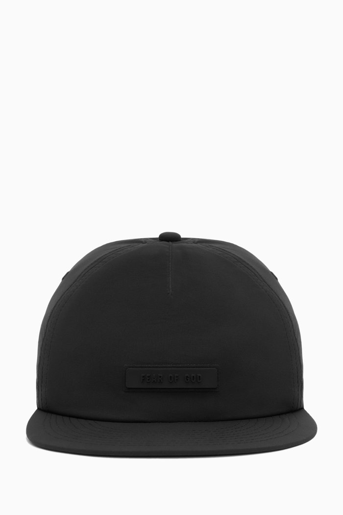 

Baseball Hat in Nylon-spandex Blend, Black
