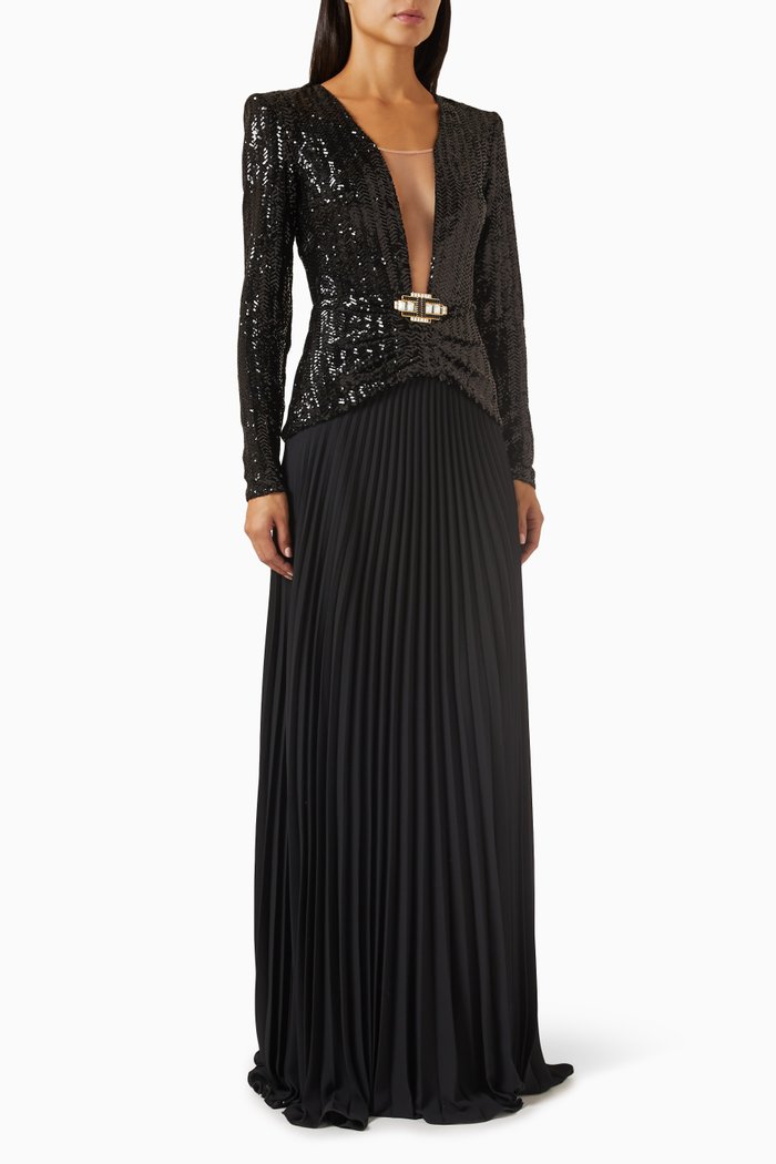 

Sequin-embellished Red Carpet Gown, Black