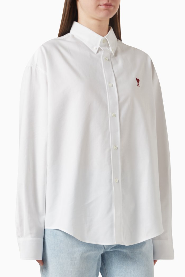 

Boxy-fit Shirt in Cotton, White