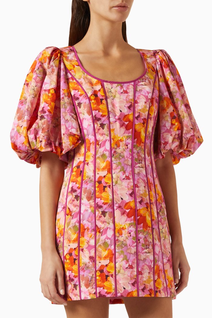 

Hansley Mini Dress in Viscose Linen-blend, Pink