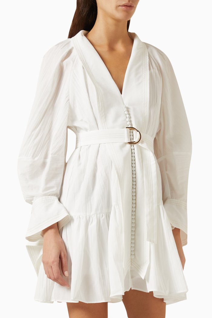 

Greenwell Belted Mini Dress, White