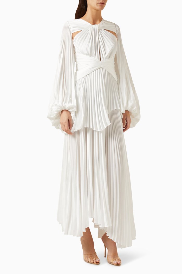 

Finnegan Pleated Maxi Dress, White