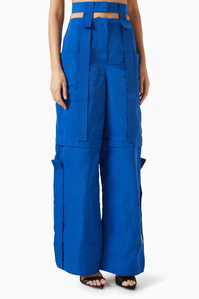 

Elliston Cut-out Cargo Pants, Blue