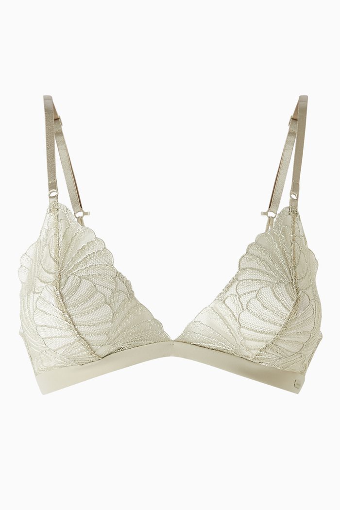 

Triangle Bra in Lace, Green