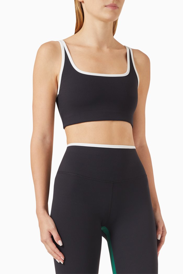

Cait Rigor Sports Bra in Stretch Nylon, Black