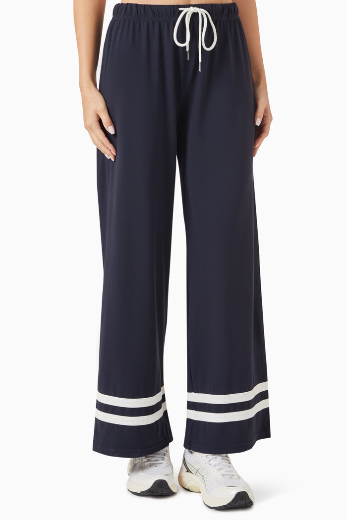 

Quinn Airweight Wide-leg Pants in Jersey, Blue