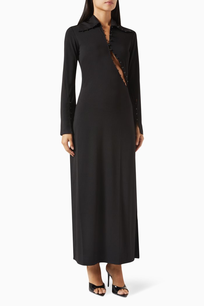 

Salima Maxi Dress in Jersey, Black