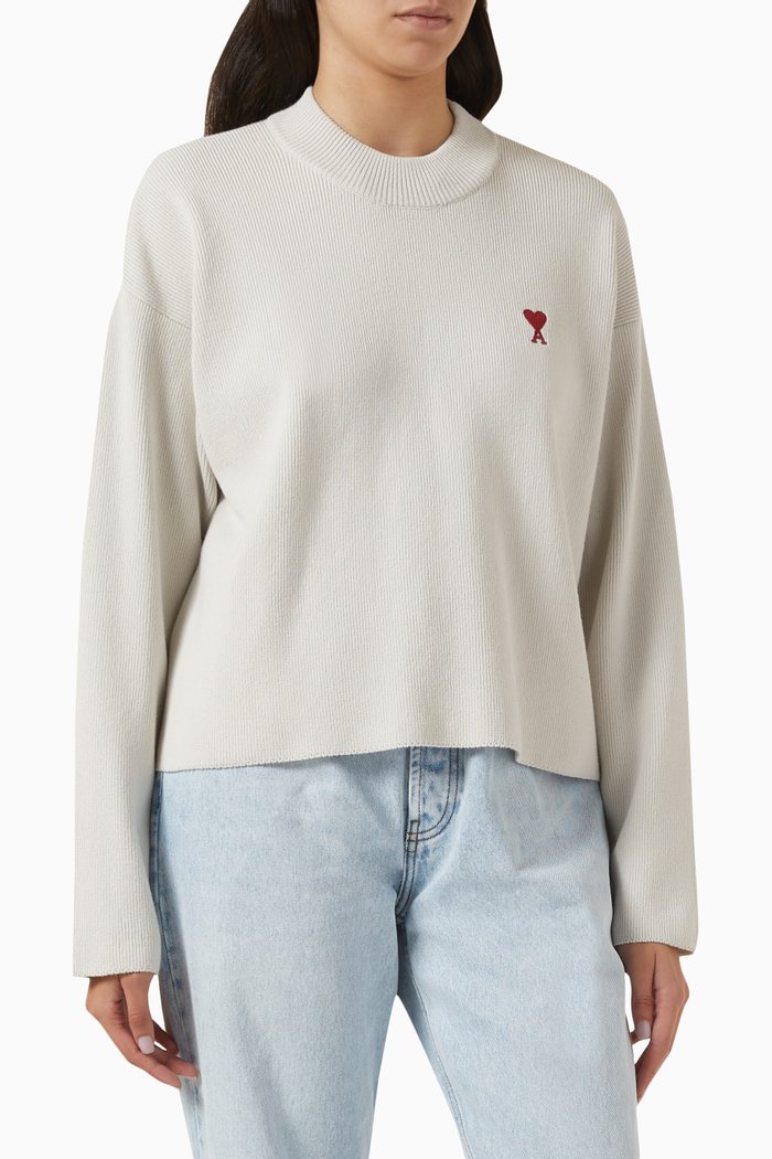 

ADC Crewneck Sweater in Cotton-knit, Neutral