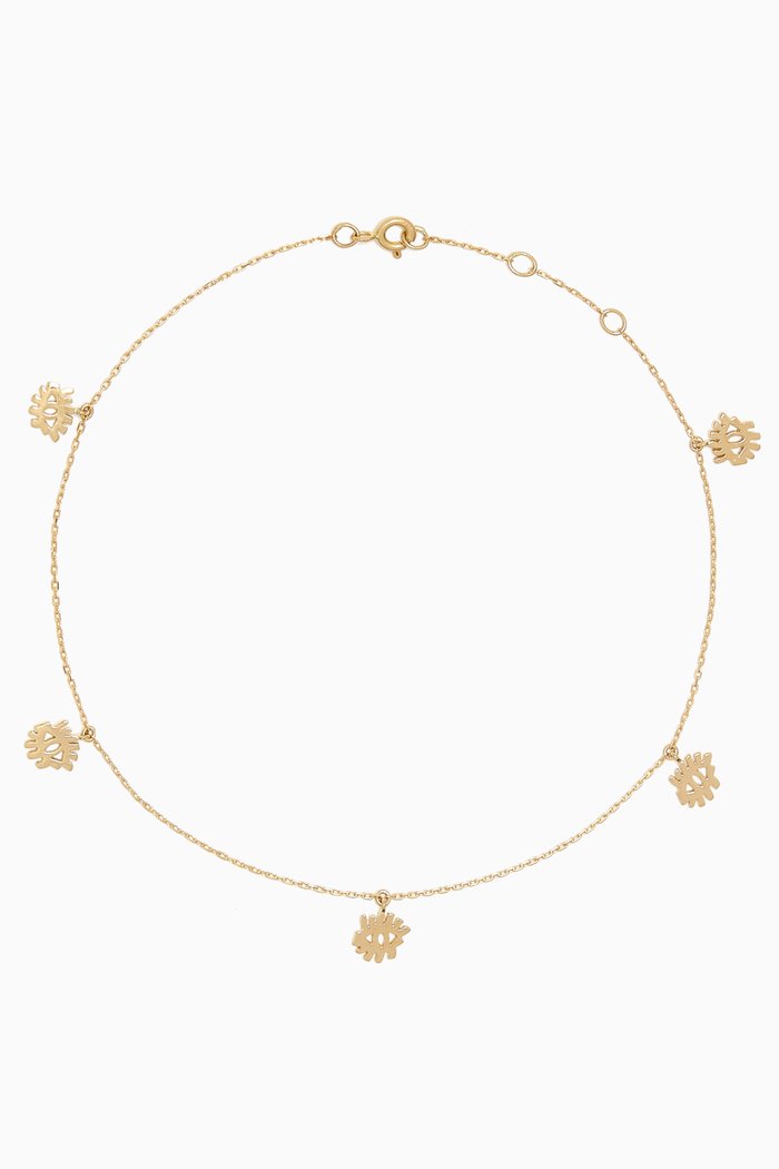 

Evil Eye Anklet in 18kt Yellow Gold