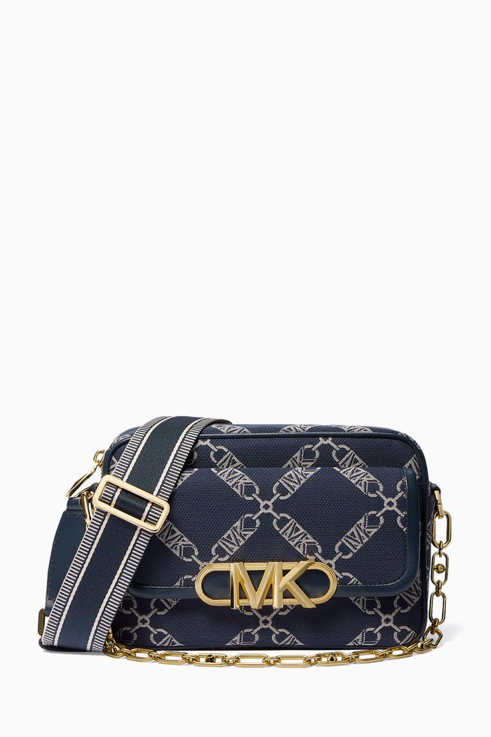 

Medium Parker Crossbody Bag in Empire Logo Jacquard, Blue