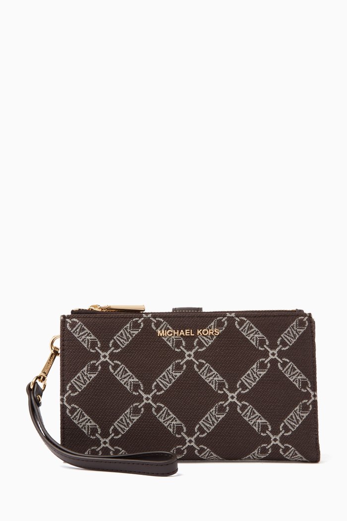 

Adele Empire Logo Jacquard Smartphone Wallet, Brown