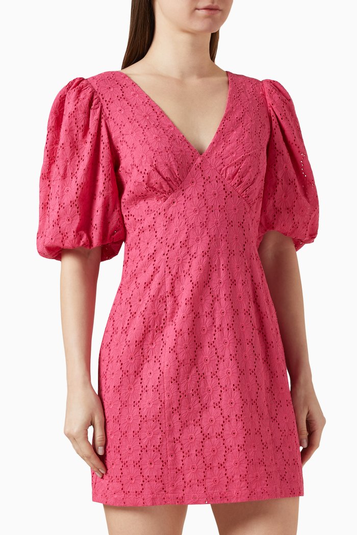 

Jayne Broderie Anglaise Mini Dress, Pink