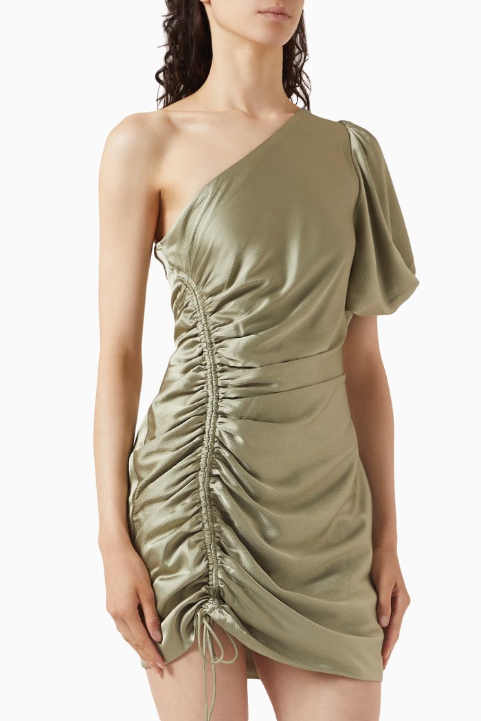 

Sonia One-shoulder Mini Dress, Brown