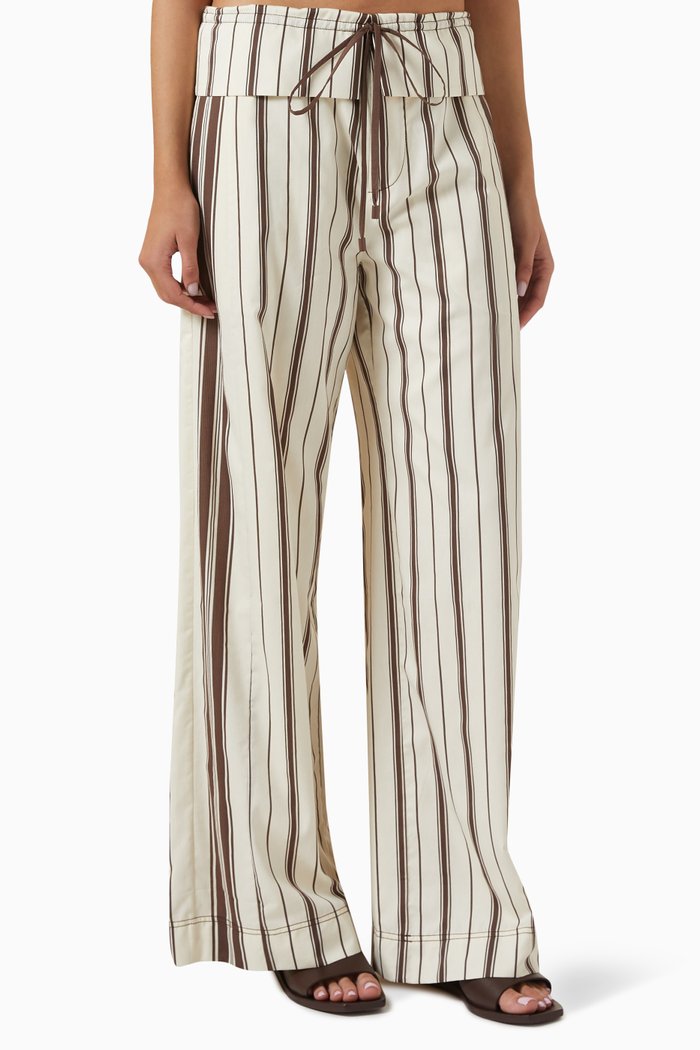 

Cannoli Folded Wide-leg Pants in Cotton-blend, Multicolour