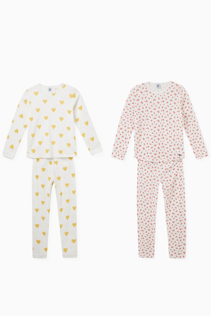 

Floral & Heart-print Pyjamas, Set of 2, Multicolour