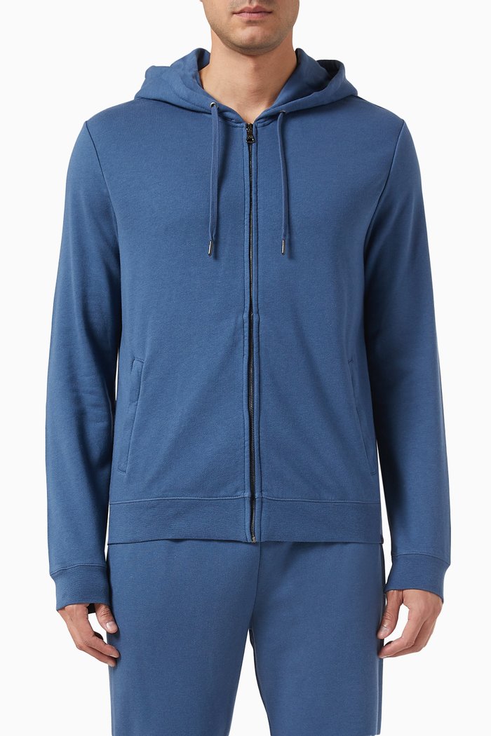

Quinn Hoodie in Cotton-modal Jersey, Blue
