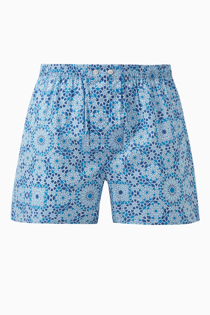 

Ledbury 69 Boxer Shorts in Cotton, Blue
