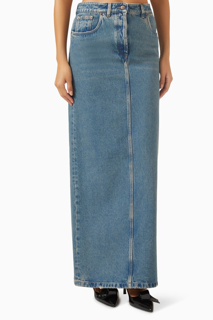 

Maxi Skirt in Denim, Blue