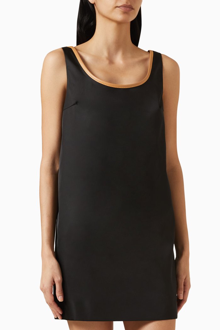 

Triangle Logo Mini Dress in Re-nylon, Black