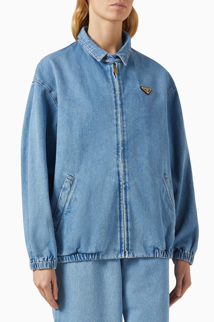 

Zip-up Jacket in Denim, Blue