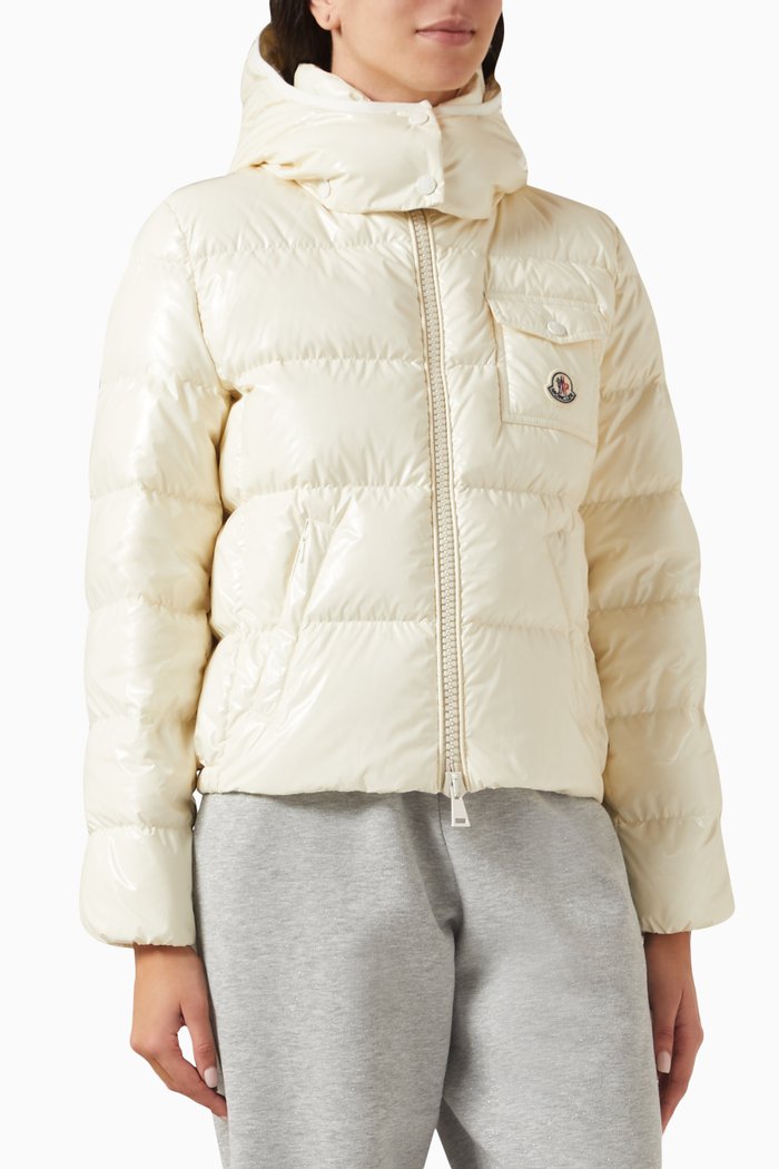 

Andro Hooded Jacket in Polyamide & Goose Feathers, Neutral