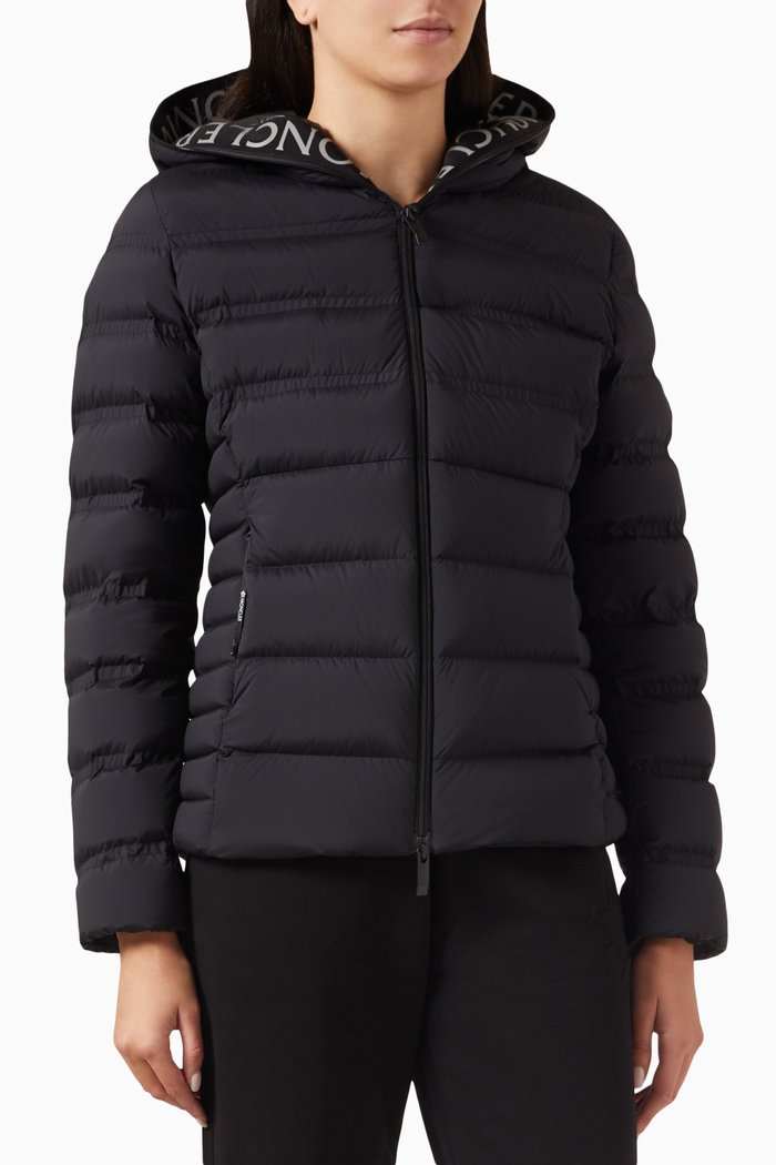 

Alete Short Jacket in Recycled Nylon, Black