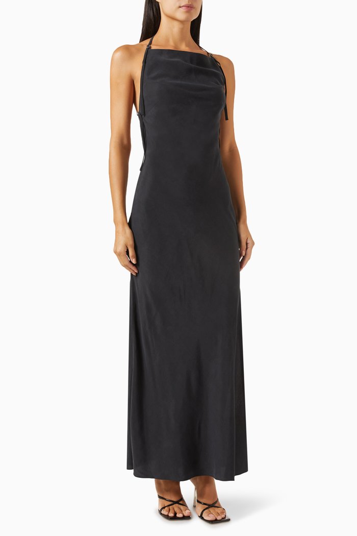 

Adjustable Strap Dress, Black