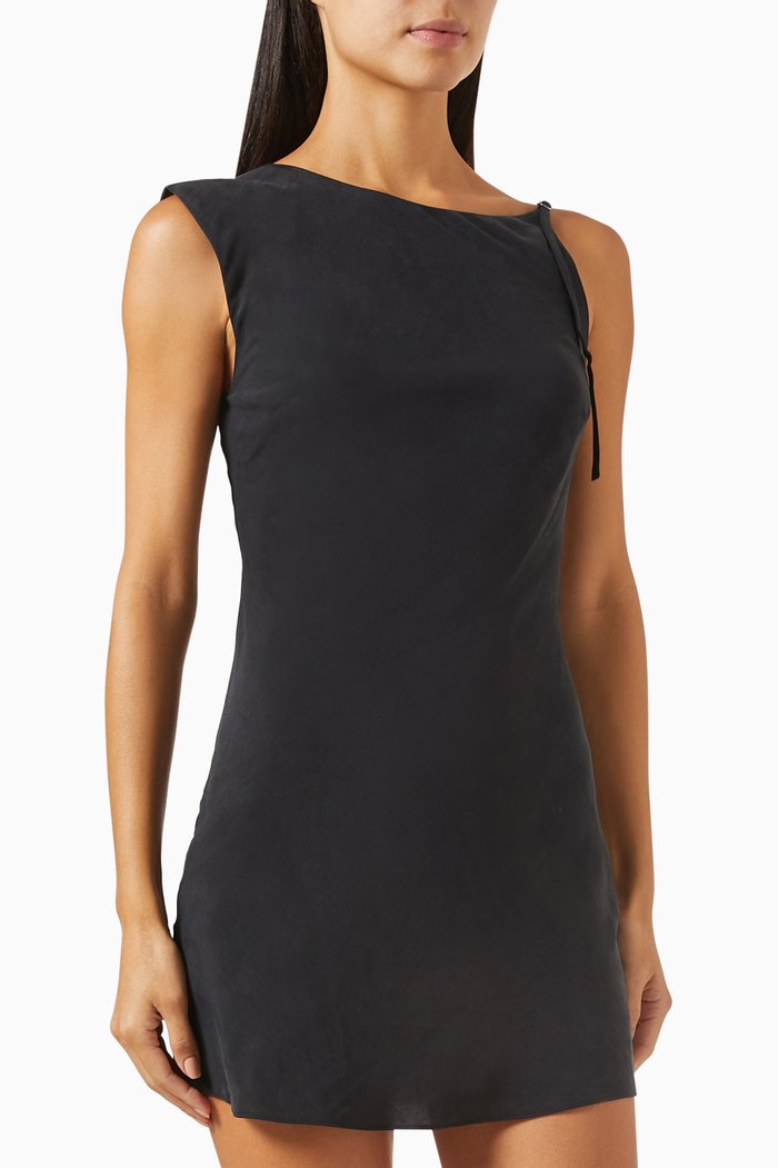 

Sophia Drape Mini Dress, Black