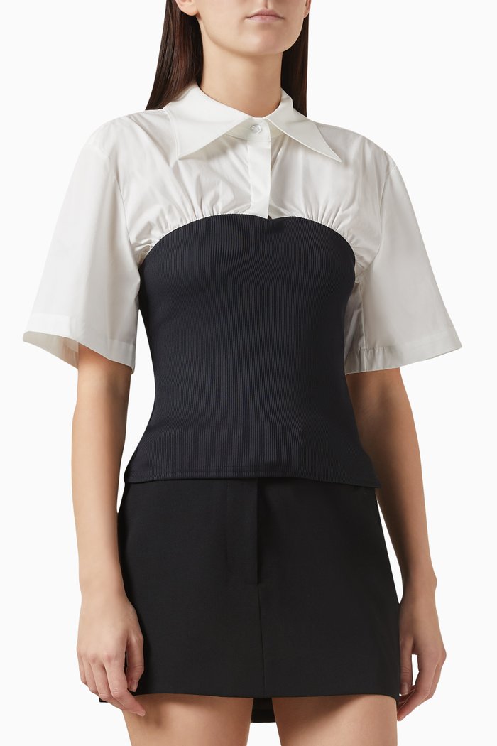 

Wren Top in Cotton-blend, White