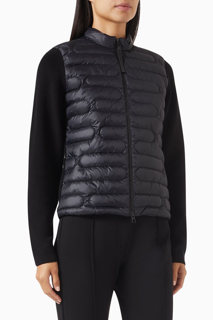

Padded Cardigan in Polyamide, Black