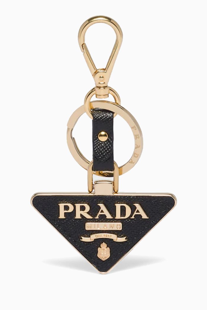 

Triangle Logo Dividable Keychain, Black