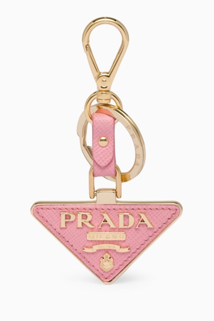 

Triangle Logo Dividable Keychain, Pink