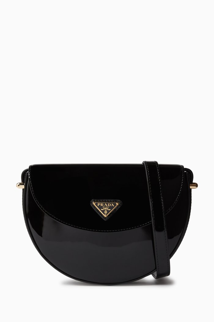 

Small Shoulder Bag in Patent Leather, Black