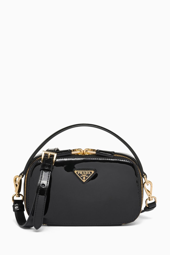 

Prada Odette Mini Bag in Patent Leather, Black