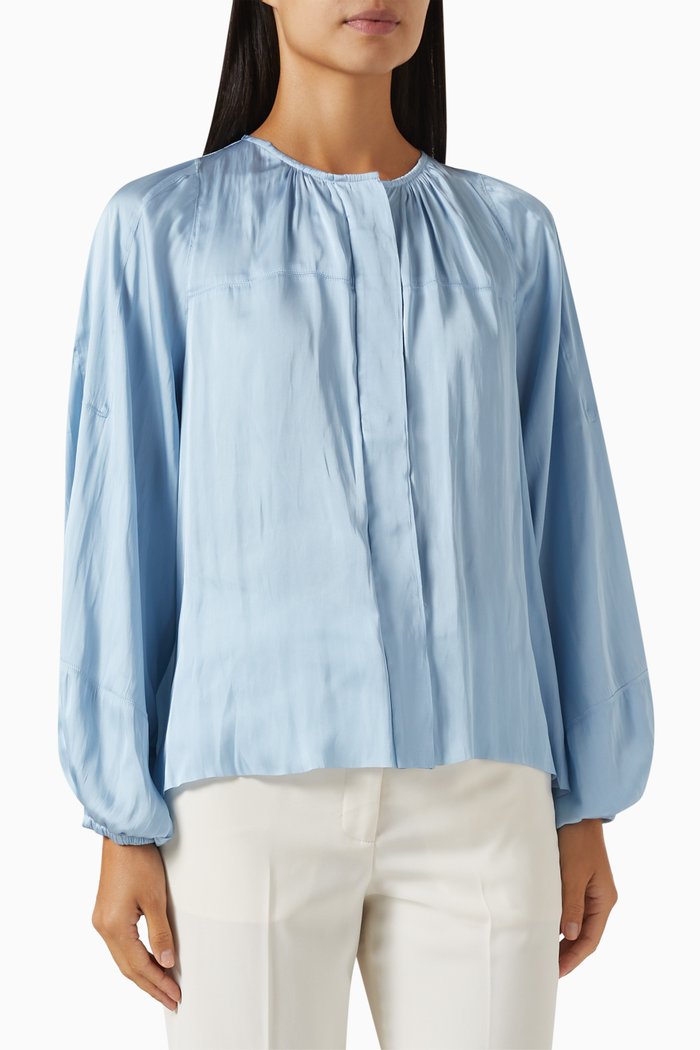 

Angelica Drape Top, Blue