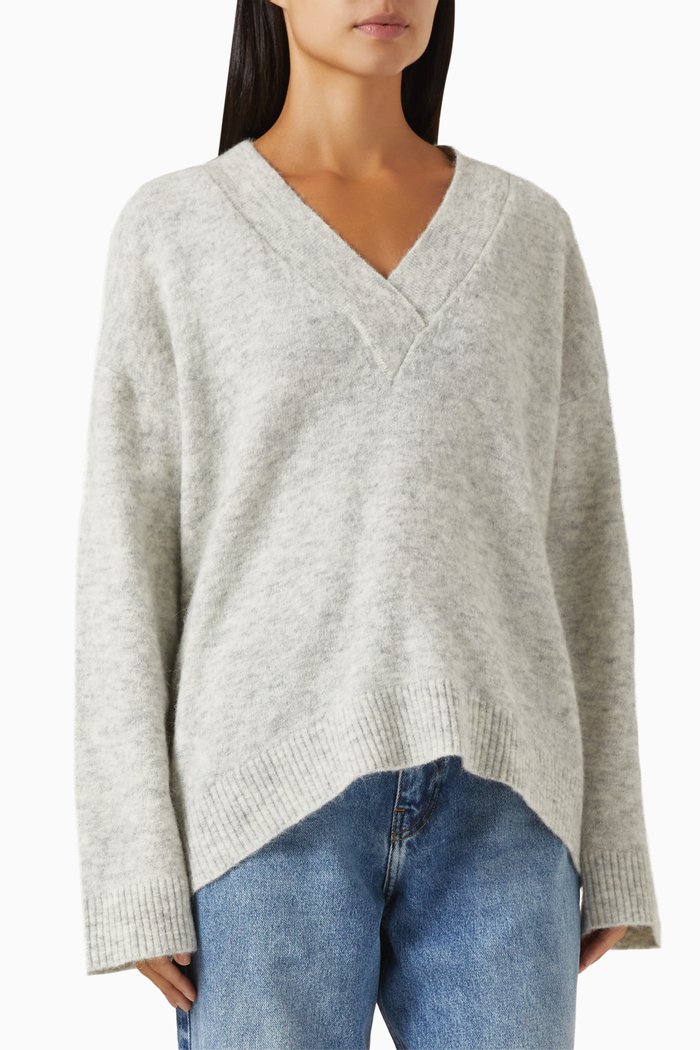 

Victor Oversized Sweater in Wool-blend, Grey
