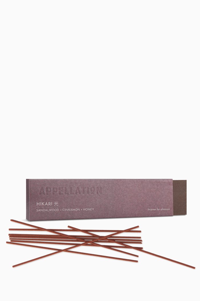 

Hikari Sandalwood, Cinnamon & Honey Japanese Incense, Colourless