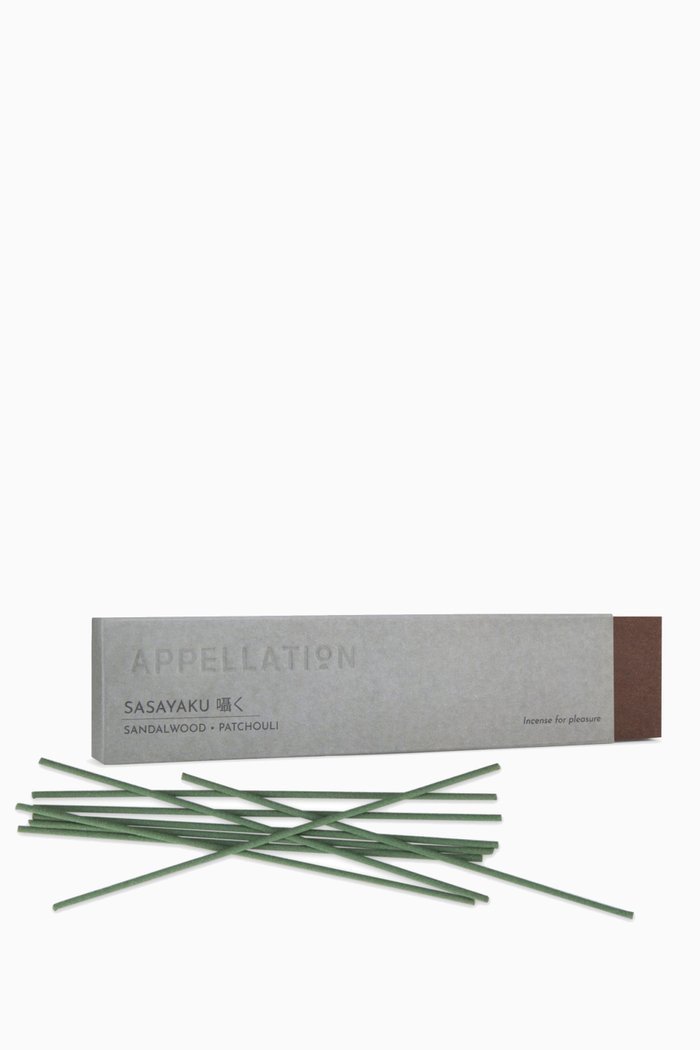 

Sasayaku Sandalwood & Patchouli Japanese Incense, Colourless
