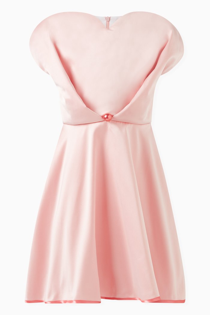 Alice Dress in Satin, Pink