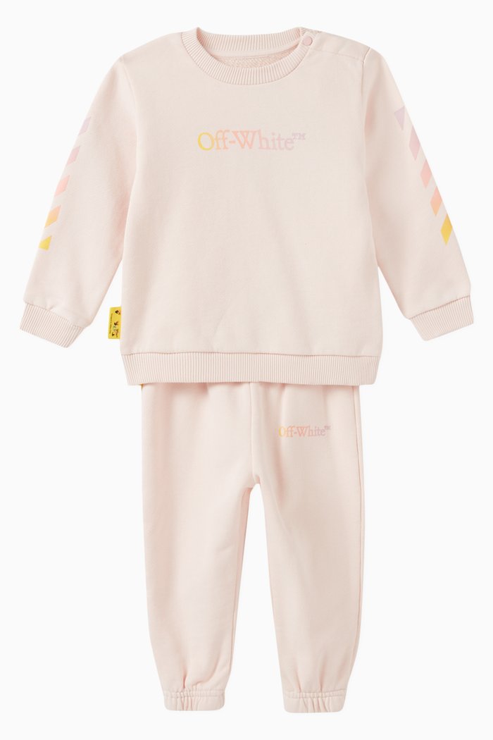 

Arrow Rainbow Sweat Set in Cotton, Pink