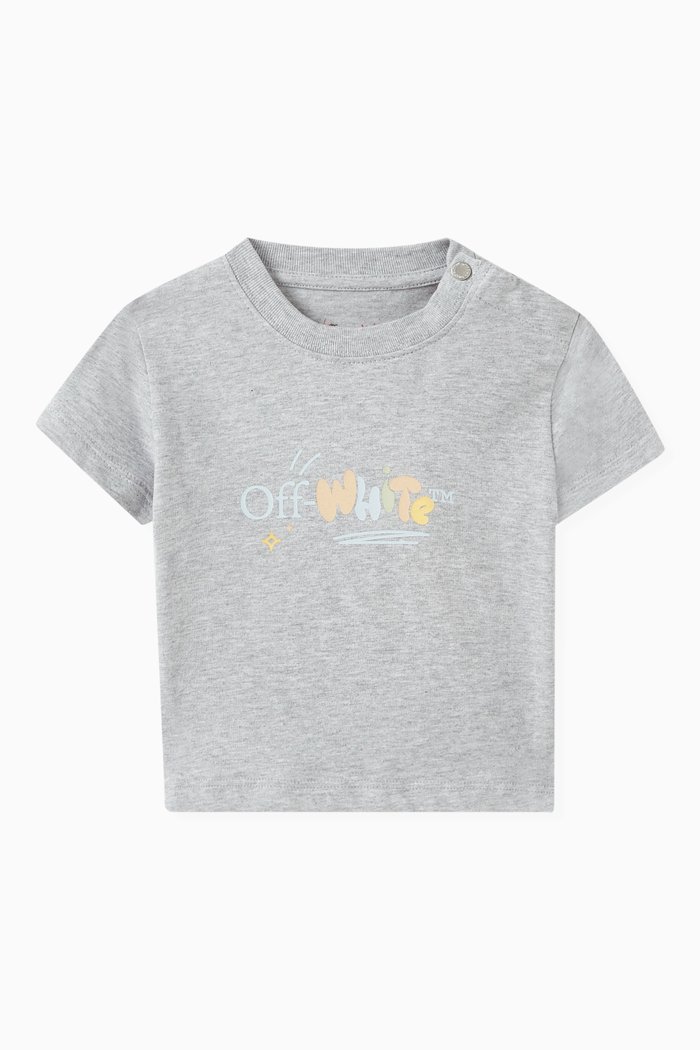 

Funny Logo-print T-shirt in Cotton, Grey