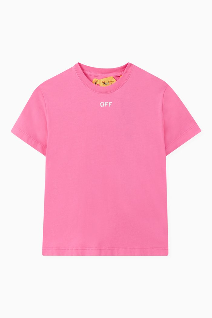 

Off Stamp T-shirt in Cotton, Pink