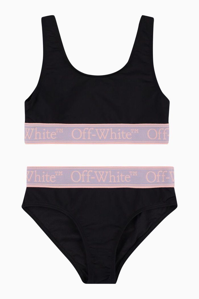 

Bookish Logo Band Bikini, Black