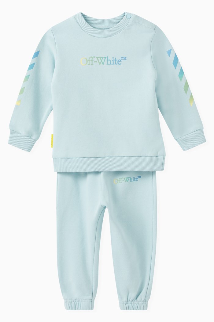 

Arrow Rainbow Jersey Sweat Set in Cotton, Blue