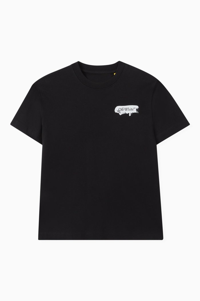 

Paint Graphic T-shirt in Cotton, Black