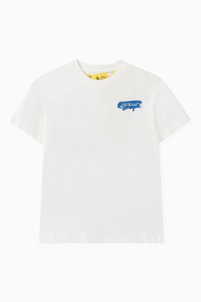 

Paint Graphic T-shirt in Cotton, White