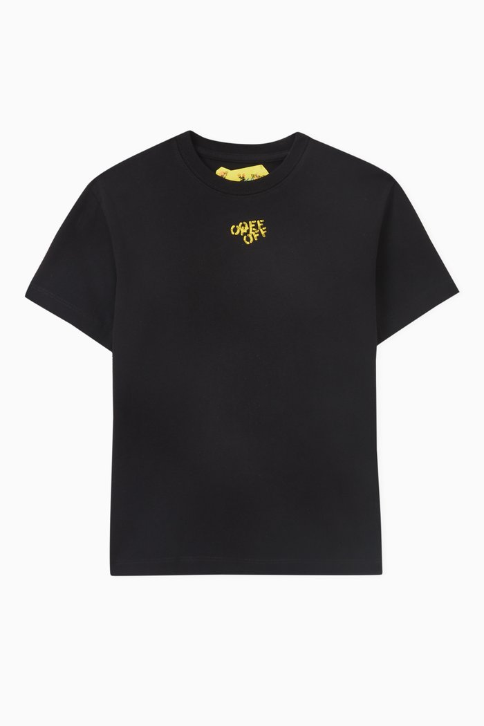 

Logo Stamp T-shirt in Cotton Jersey, Black