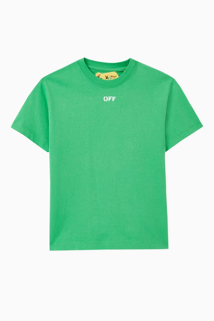 

Off Stamp Logo T-shirt in Cotton-jersey, Green