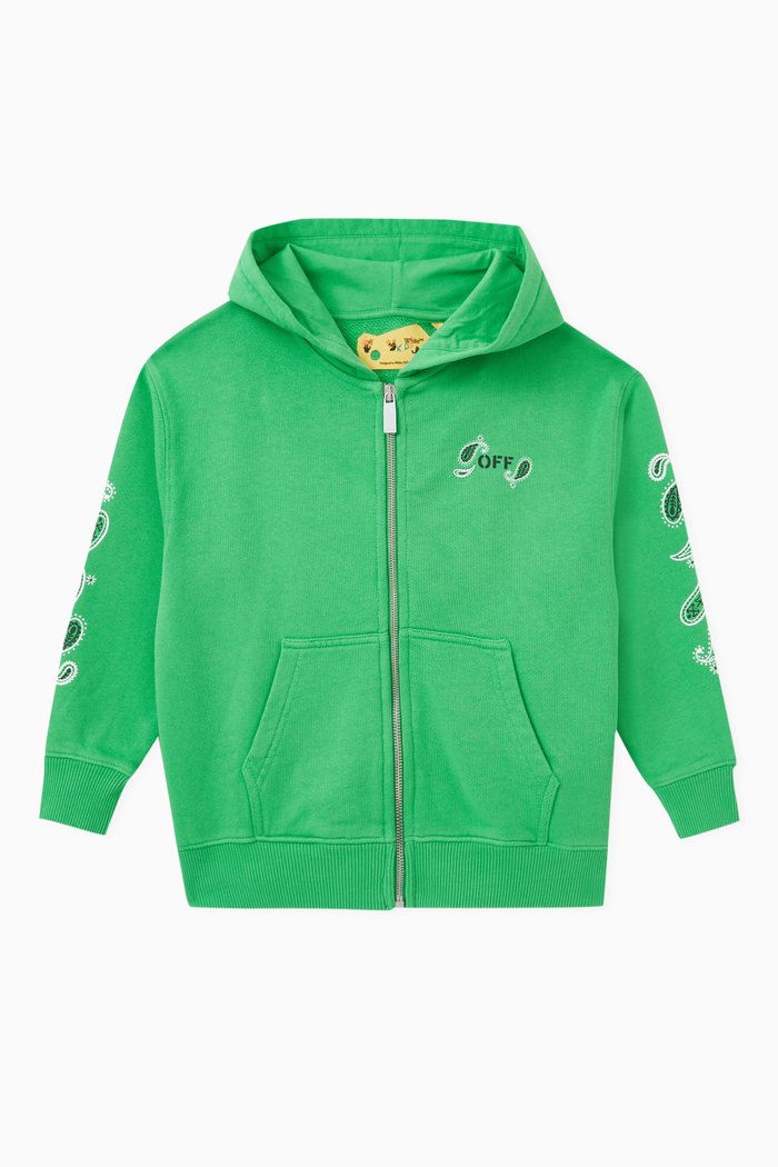 

Bandana Hoodie in Cotton, Green