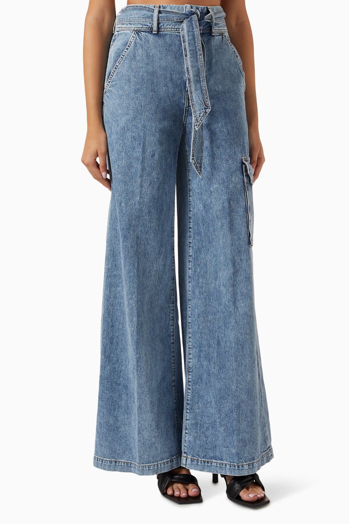 

Belisa Cargo Jeans in Denim, Blue